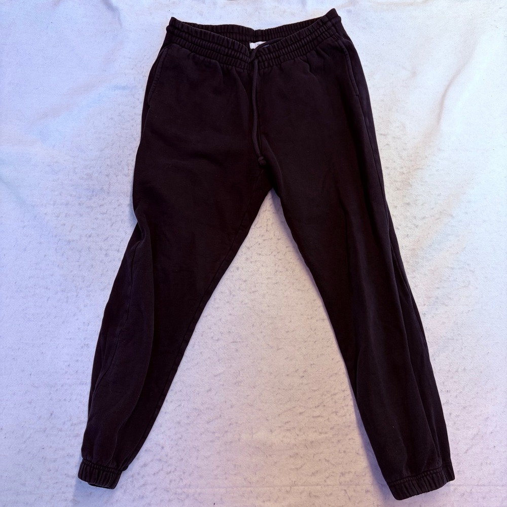 Tna Sweatpants Womens Medium Black Elastic Waist Cuffed Joggers